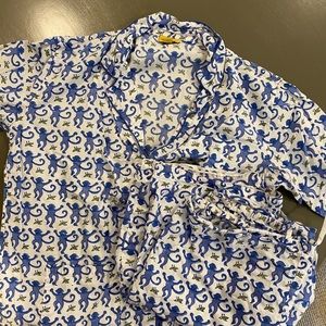 Roberta Roller Rabbit Button Down Monkey Pajamas